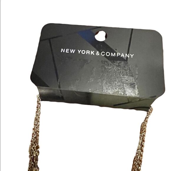 NWT New York & Co silver tone multiple layer necklace with cross charms - Picture 4 of 4